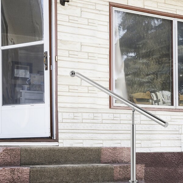 HOMLUX Lovmor Hand Rails for Outdoor Steps, Wrought Iron Railing, Porch And  Stair Railing Kit & Reviews