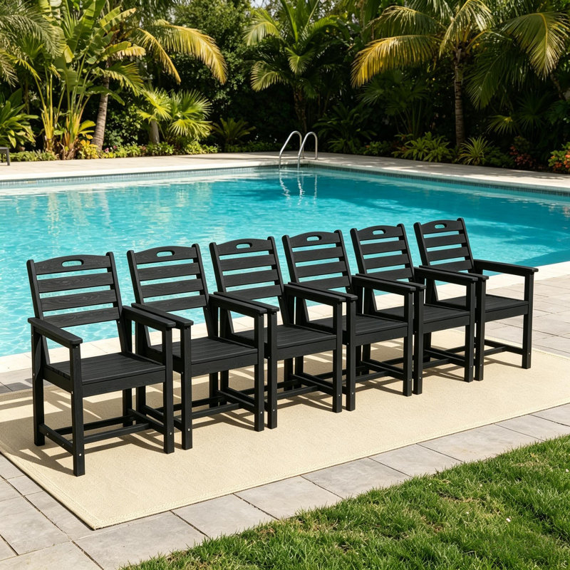 Chaise de patio 6 pièces Hdpe