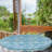 Winston Porter Nautical Fitted Round Tablecloth 45"- 56" Diameter Sea Blue Pale Teal-1591361238