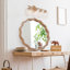 Miroir mural rond en bois
