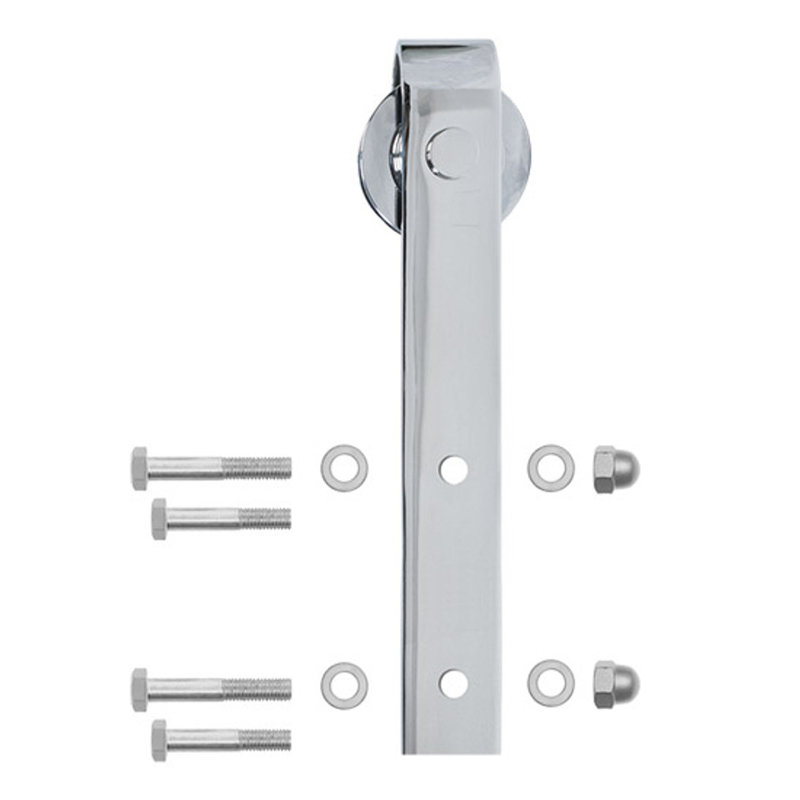 Ensemble de quincaillerie pour porte de grange standard 78,75 pouces (porte non incluse), Chrome poli