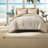Piece Queen Bedding Sets, Cotton Blend Jacquard Comforter Set, Beige