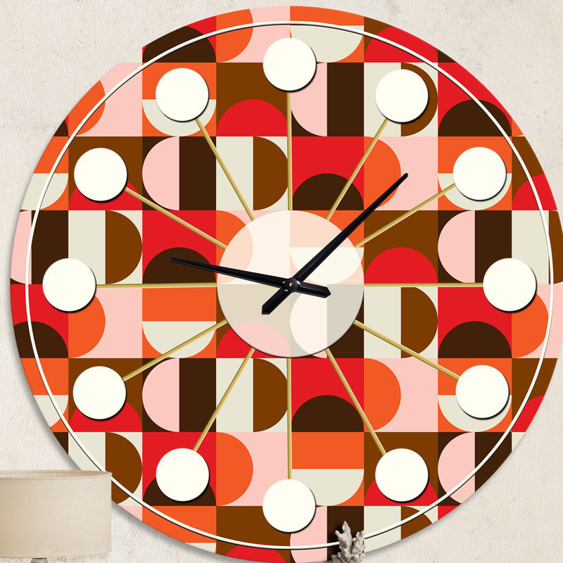 Horloge murale rétro Mid-Century, Moyenne