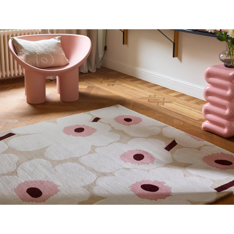 Unikko Honey | 132406, Beige/Pink, Rectangle 6'7" x 9'2"