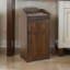 Carriage House Trash Box, 34 Inch, Mahogany, Off White, Dark Brown-105790227