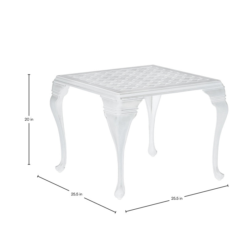 Provance Aluminum Side Table, Chalk
