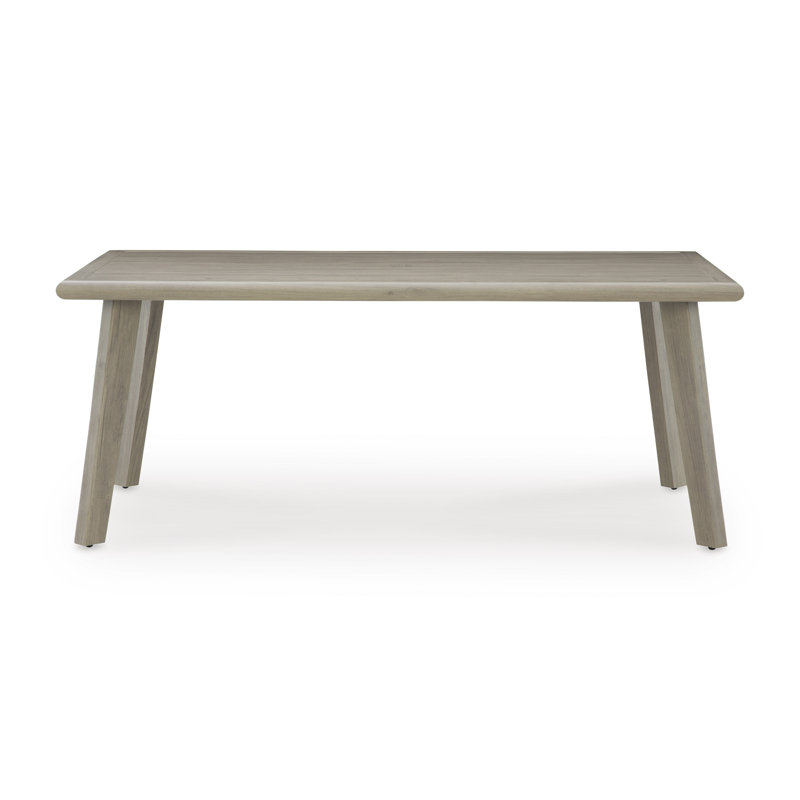 Debbee Outdoor Rectangular Dining Table With Umbrella Option