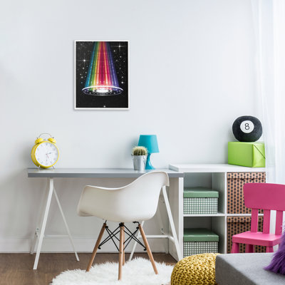Giclée arc-en-ciel arc-en-ciel UFO, design par Sasha