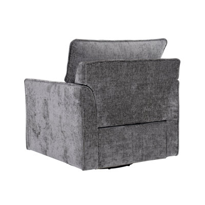 36.2" Wide Chenille Swivel Accent Chair (Set of 2)