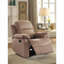 Fauteuil inclinable à mouvement riche brun riche avec repose-pieds, revêtement en tissu