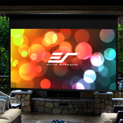 Yard Master Series Outdoor White Electric Wall Projection Screen -  Elite Screens, OMS100H-ELECTRIC