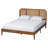 Bredyn Baxton Studio Fleur Mid-Century Woven Rattan Wood Queen Size Bed