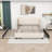 Hartli Queen Linen Upholstered Platform Bed with 2 Drawers and Twin Trundle-1641745118