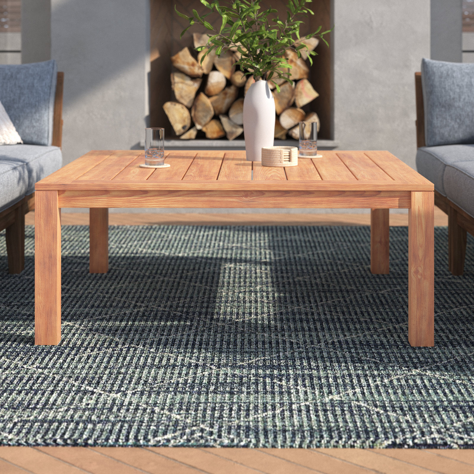 Hodges 44'' Teak Outdoor Coffee Table