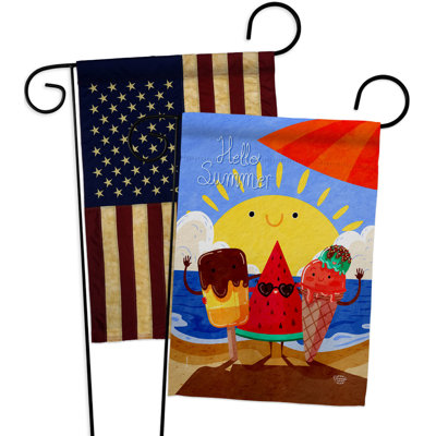 Drapeau de jardin 19 x 13 po Summer Buddy