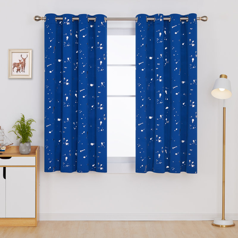 Siskiyou Room Darkening Curtain Pair, 52" W x 54" L, Royal Blue