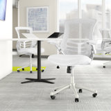 Jayetta Mid-Back Mesh Swivel Ergonomic Office Chair with Flip-Up Arms