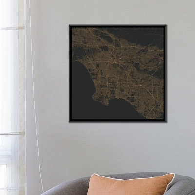 « los angeles routes », impression sur toile tendue