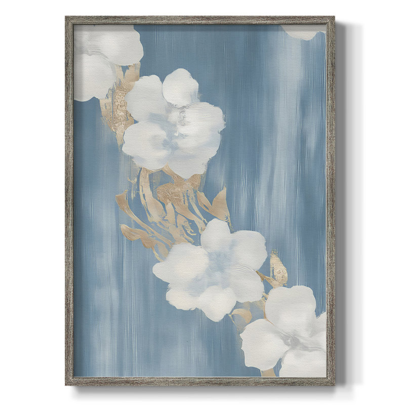 Reproduction encadrée FLORAL Series Dxxxvi - bois massif, H 11 po x l 9 po