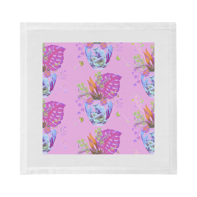 Monkey Small Jungle Cotton Blend Square Napkins, Sacha