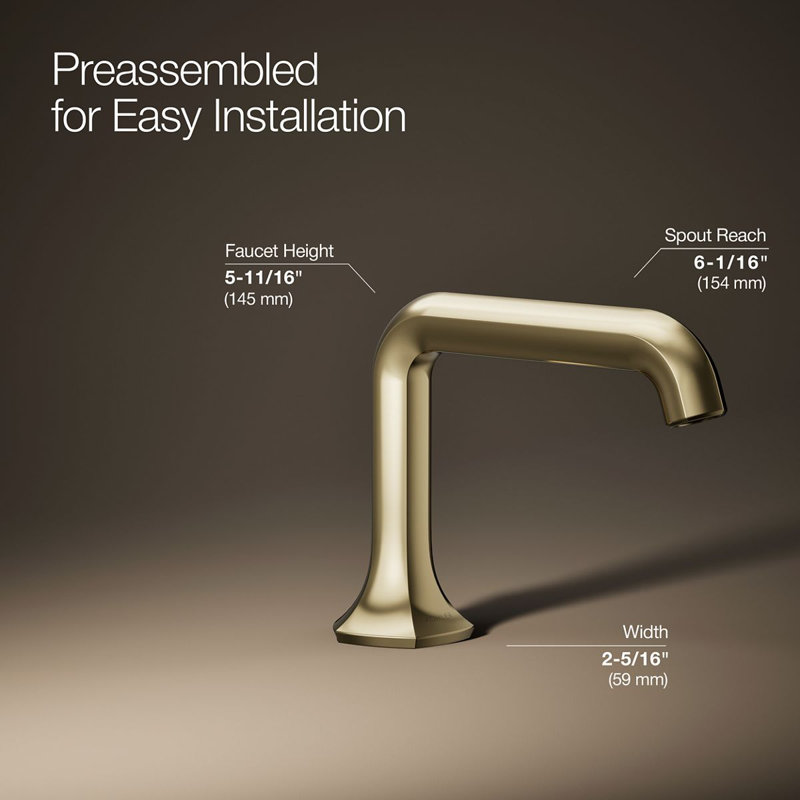 Occasion Single Hole Bathroom Faucet, Vibrant French Gold
