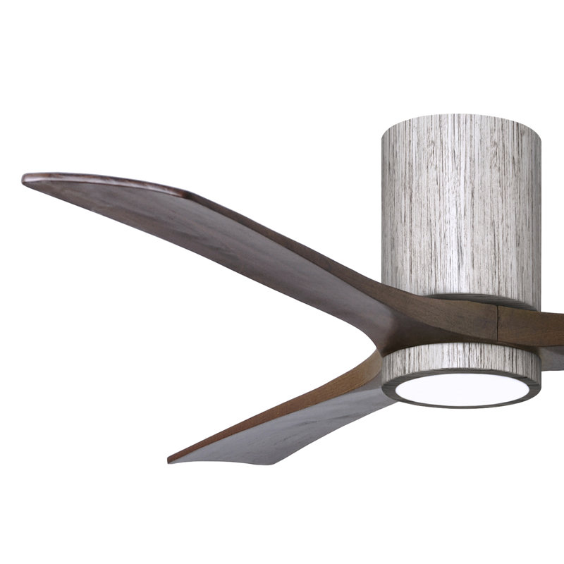 Olivier à 3 pales DEL standard avec ventilateur de plafond et ensemble d'éclairage inclus, Noyer, Ton bois de grange, 52"