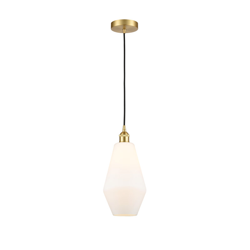 Gabbie 1 - Light Pendant, Matte White, Satin Gold