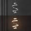 Luminaire suspendu à spirale hélicoïdale abstraite intégrée à 1 lumière en métal 1 lumière Arianda-1667979696