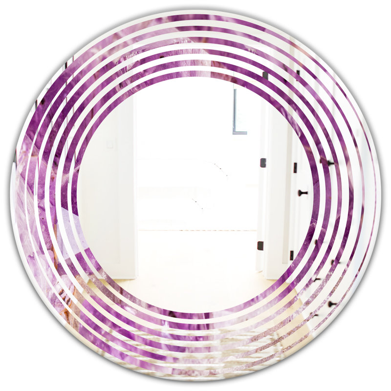 Miroir mural de salle de bain Wave, H 23,6 po x l 23,6 po