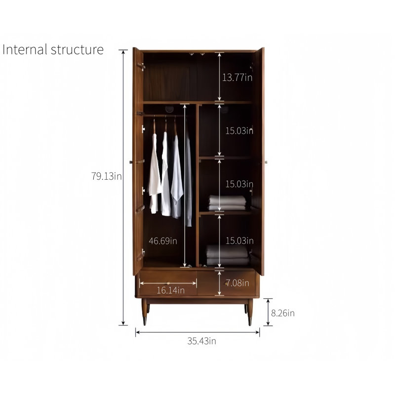Armoire rétro en noyer