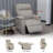 Tigerra Upholstered Polyester Power Reclining Heated Massage Chair-1852175841