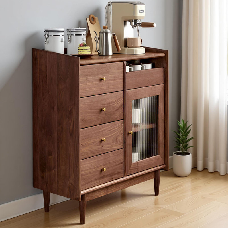 Commode d'appoint minimaliste en bois massif, H 35,43 po x l 27,55 po x P 15,74 po