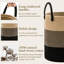 Panier à linge en tissu noir moderne brun - portable, capacité 72L-522031810