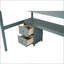 Structure de lit simple de taille mezzanine avec bureau intégré et tiroirs de rangement doubles, parfait pour une utilisation compacte et multifonctionnelle dans les petites pièces