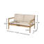 Causeuse d'extérieur en bois d'acacia avec table basse