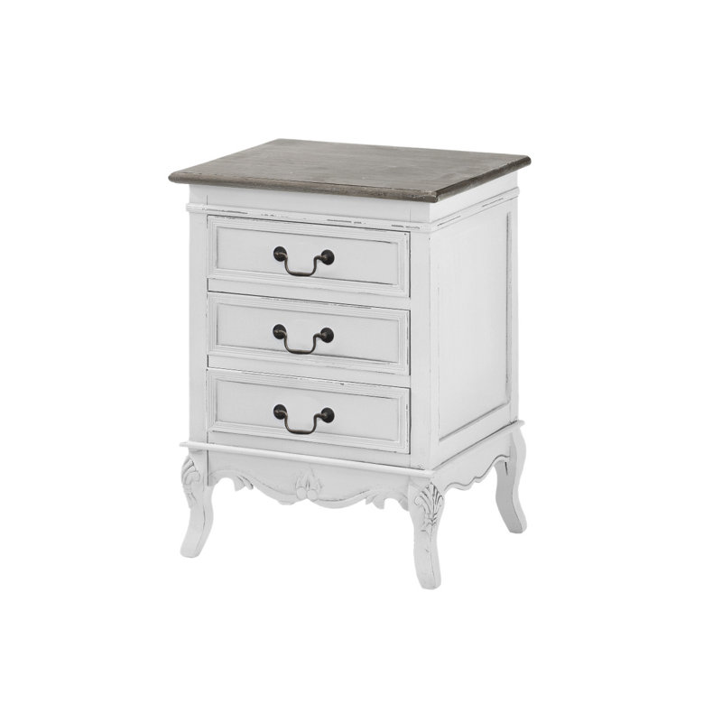 Almont 48cm W Solid + Manufactured Wood Bedside Table