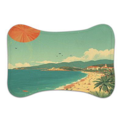 Tapis d'alimentation rétro en forme de plage