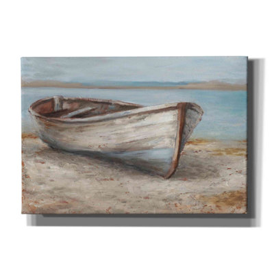 «Whitewashed Boat I» par Ethan Harper, art mural sur toile