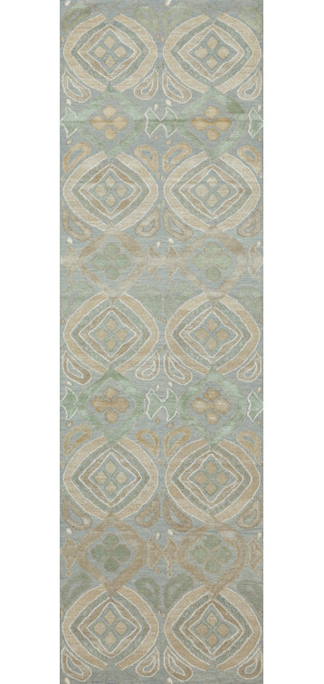 Contemporary Geometric Area Rug in Blue