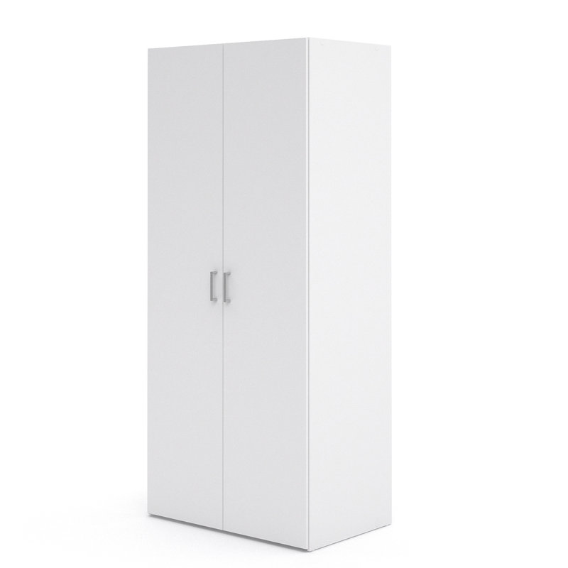 Kalmin 2 Door Manufactured Wood Wardrobe, White