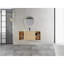 Meuble-lavabo de 48 po avec lavabo en céramique blanche, 2 tablettes de rangement, porte à fermeture en douceur, emballage Kd, contreplaqué, chêne américain - idéal pour créer un décor moderne avec une organisation et un décor incontournables