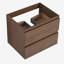 24-inch wall-mounted ceramic washstand, with 2 drawers