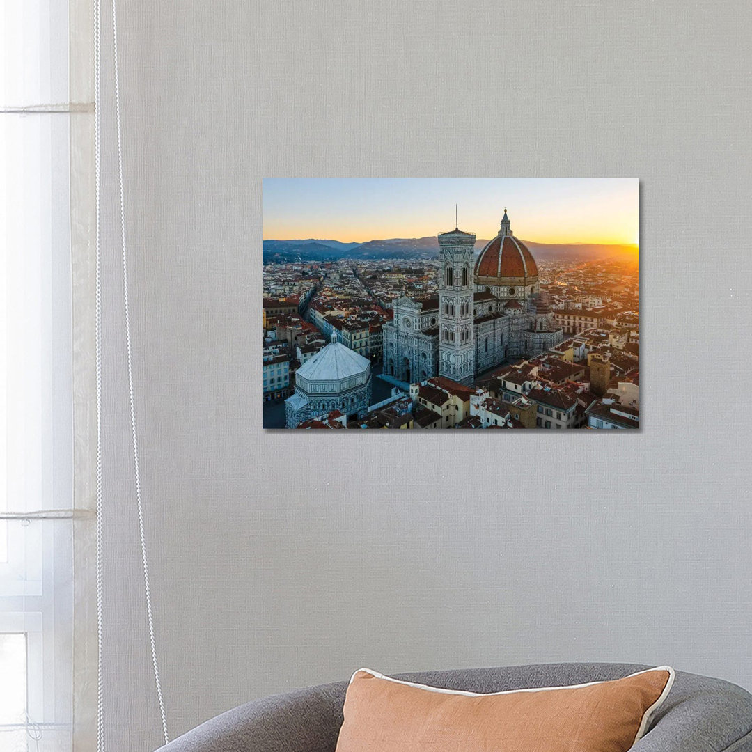 Sonnenaufgang in Florenz, Italien von Matteo Colombo - Galerie-umwickelte Leinwand Giclée auf Leinwand