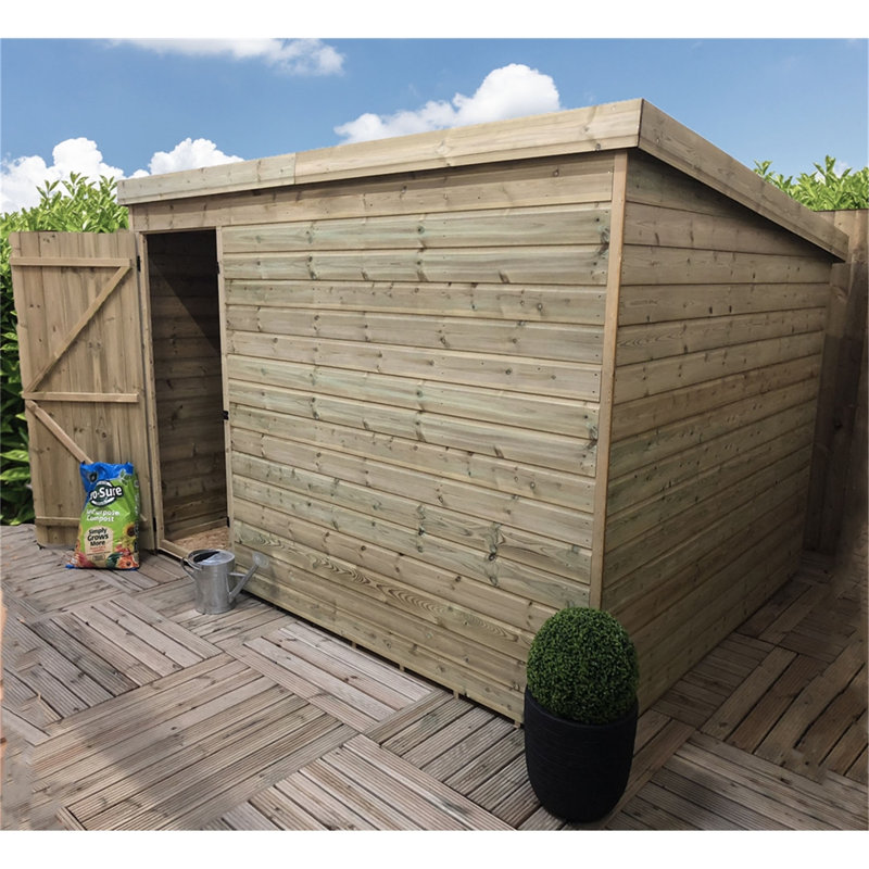 Tallahassee 9 ft. W x 3 ft. D Solid Wood Garden Shed