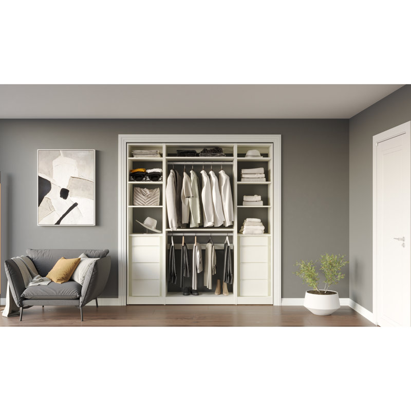 Ensembles de rangement pour système de placard, Blanc