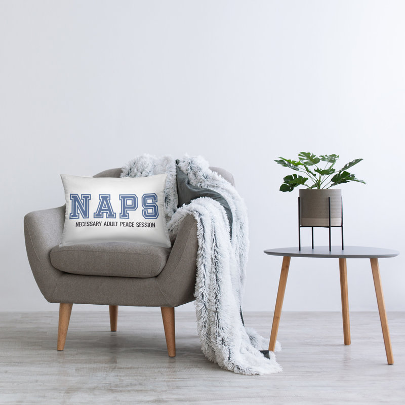 Funny Naps Phrase Decorative Printed Throw Pillow Design by Sd Graphics Studio
