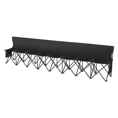 Banc de sport pliable portatif 8 places avec sac de transport, confortable et durable pour les activités de plein air
