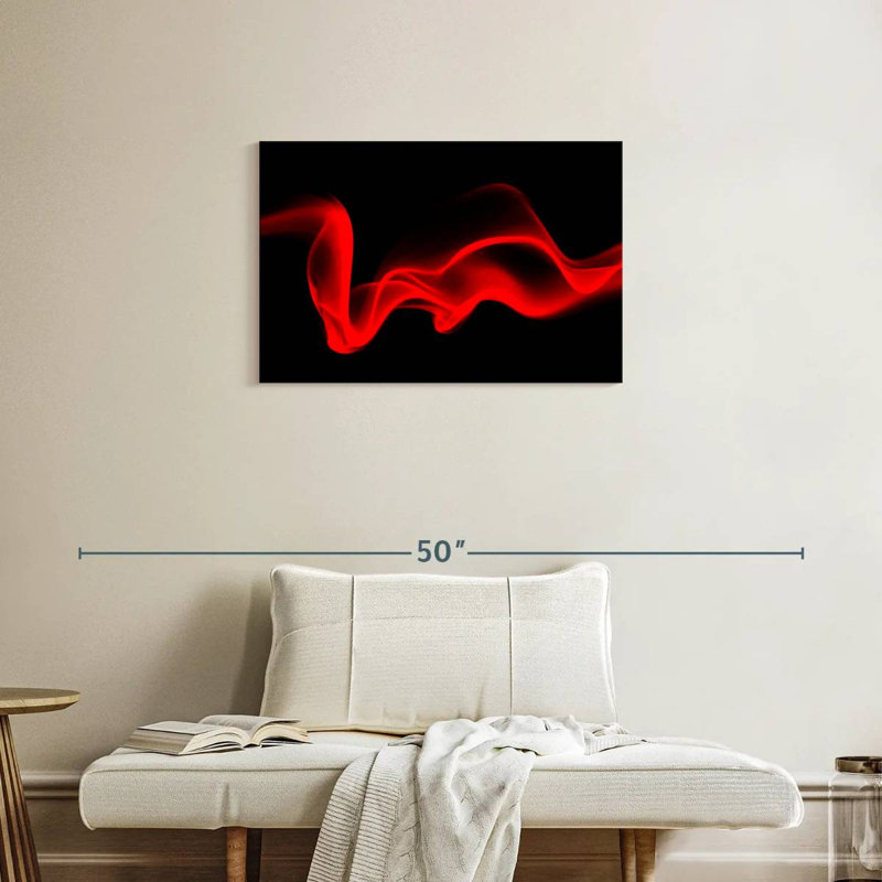 Avery Wispy Red Digital Abstract, 20'' H x 30'' W
