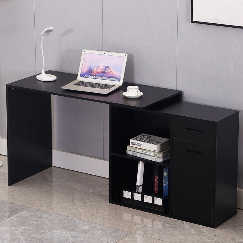 L-Shaped Executive Desk, Black