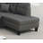 2-PCS SECTIONAL SET Living Room Furniture LAF Sofa And RAF Chaise Dark Coffee Color Linen Like Fabric Tufted Couch-15642048